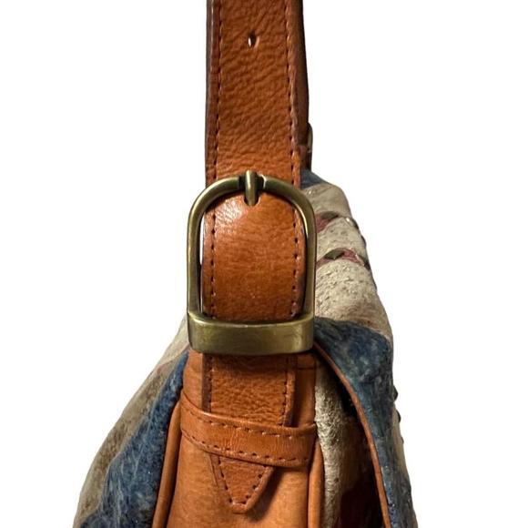 Isabella Fiore Rare Vintage Patriotic Heathered Shimmer Design Purse - Picture 13 of 16